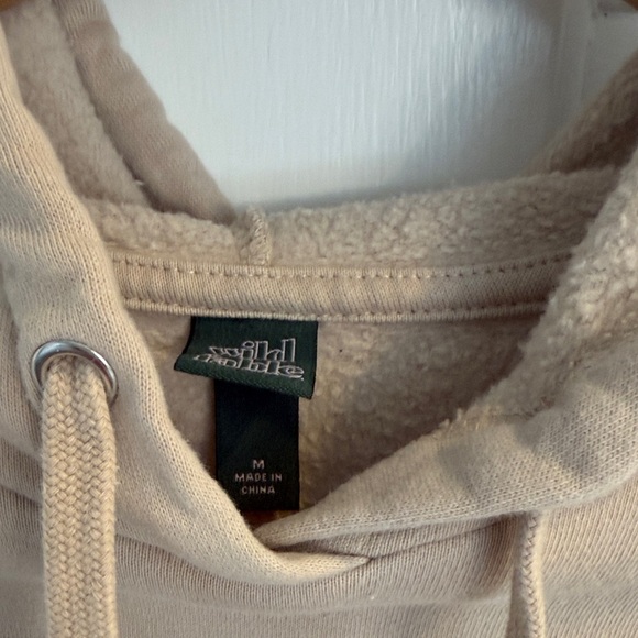 Wild Fable Light Beige Cropped Hoodie Women’s Size Medium - Picture 2 of 4